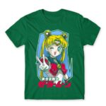 Sailor Moon – Cool Usagi Tsukino Kelly Green Men's T-shirt for Anime, Sailor Moon