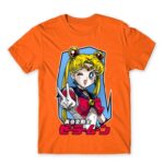 Sailor Moon – Cool Usagi Tsukino Orange Men's Tee for Anime, Sailor Moon
