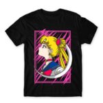 Sailor Moon – Cute Usagi Tsukino Black Men's T-shirt for Anime, Sailor Moon
