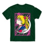 Sailor Moon – Cute Usagi Tsukino Bottle Green Men's Tee for Anime, Sailor Moon