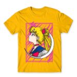 Sailor Moon – Cute Usagi Tsukino Gold Men's Tee for Anime, Sailor Moon