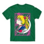 Sailor Moon – Cute Usagi Tsukino Kelly Green Men's Tee for Anime, Sailor Moon