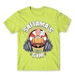 Saitama Gym – Superhero Apple Green Men's Tee for Anime, One Punch Man