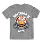 Saitama Gym – Superhero Grey Melange Men's T-shirt for Anime, One Punch Man