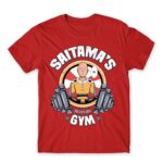Saitama Gym – Superhero Red Men's T-shirt for Anime, One Punch Man