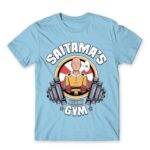 Saitama Gym – Superhero Sky Blue Men's Tee for Anime, One Punch Man
