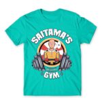 Saitama Gym – Superhero Turquoise Men's Tee for Anime, One Punch Man