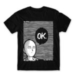 Saitama – OK Black Men's T-shirt for Anime, One Punch Man