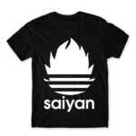 Saiyan Adidas Black Men's Tee for Anime, Dragon Ball
