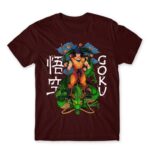 Saiyan on Shenron – Dragon Ball Burgundy Men's Tee for Anime, Dragon Ball