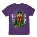 Saiyan on Shenron – Dragon Ball Dark Purple Men's T-shirt for Anime, Dragon Ball