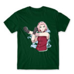 Sakura Haruno: Naruto Bottle Green Men's T-shirt for Anime, Naruto