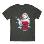 Sakura Haruno: Naruto Dark Grey Men's Tee for Anime, Naruto