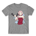 Sakura Haruno: Naruto Grey Melange Men's Tee for Anime, Naruto
