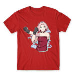 Sakura Haruno: Naruto Red Men's Tee for Anime, Naruto
