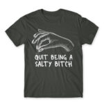 Salty bitch Dark Grey Men's T-shirt for Badass, Funny