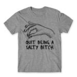 Salty bitch Grey Melange Men's T-shirt for Badass, Funny