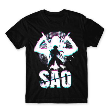 SAO Silhouette Black Men's Tee for Anime, Sword Art Online
