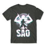 SAO Silhouette Dark Grey Men's Tee for Anime, Sword Art Online