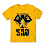 SAO Silhouette Gold Men's Tee for Anime, Sword Art Online