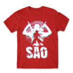 SAO Silhouette Red Men's Tee for Anime, Sword Art Online
