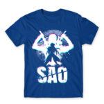 SAO Silhouette Royal Blue Men's Tee for Anime, Sword Art Online