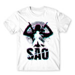 SAO Silhouette White Men's Tee for Anime, Sword Art Online