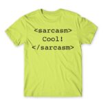 Sarcasm code Apple Green Men's T-shirt for Funny, Sarcastic Humour