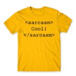 Sarcasm code Gold Men's Tee for Funny, Sarcastic Humour