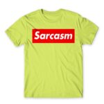 Sarcasm logo Apple Green Men's T-shirt for Funny, Sarcastic Humour