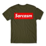 Sarcasm logo Army Men's Tee for Funny, Sarcastic Humour