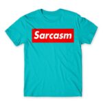Sarcasm logo Atoll Blue Men's T-shirt for Funny, Sarcastic Humour