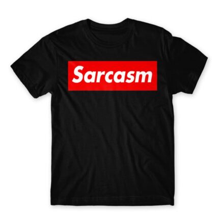 Sarcasm logo Black Men's Tee for Funny, Sarcastic Humour