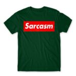 Sarcasm logo Bottle Green Men's T-shirt for Funny, Sarcastic Humour