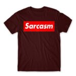 Sarcasm logo Burgundy Men's T-shirt for Funny, Sarcastic Humour