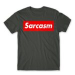 Sarcasm logo Dark Grey Men's Tee for Funny, Sarcastic Humour