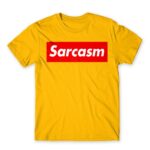 Sarcasm logo Gold Men's T-shirt for Funny, Sarcastic Humour