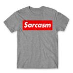 Sarcasm logo Grey Melange Men's Tee for Funny, Sarcastic Humour