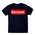 Sarcasm logo Navy Men's Tee for Funny, Sarcastic Humour