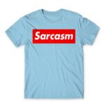 Sarcasm logo Sky Blue Men's T-shirt for Funny, Sarcastic Humour