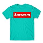 Sarcasm logo Turquoise Men's T-shirt for Funny, Sarcastic Humour