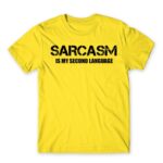 Sarcasm second language Lemon Men's T-shirt for Funny, Sarcastic Humour