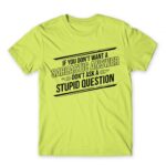 Sarcastic Answer Apple Green Men's Tee for Funny, Sarcastic Humour