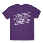 Sarcastic Answer Dark Purple Men's Tee for Funny, Sarcastic Humour