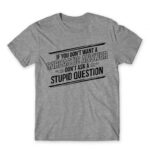 Sarcastic Answer Grey Melange Men's Tee for Funny, Sarcastic Humour