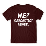 Sarcastic Burgundy Men's Tee for Funny, Sarcastic Humour