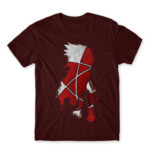 Sasuke and Itachi Burgundy Men's T-shirt for Anime, Naruto