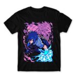 Sasuke Attack Black Men's Tee for Anime, Naruto