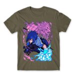 Sasuke Attack Zinc Men's T-shirt for Anime, Naruto