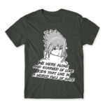 Sasuke quote Dark Grey Men's T-shirt for Anime, Naruto
